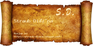 Straub Diána névjegykártya